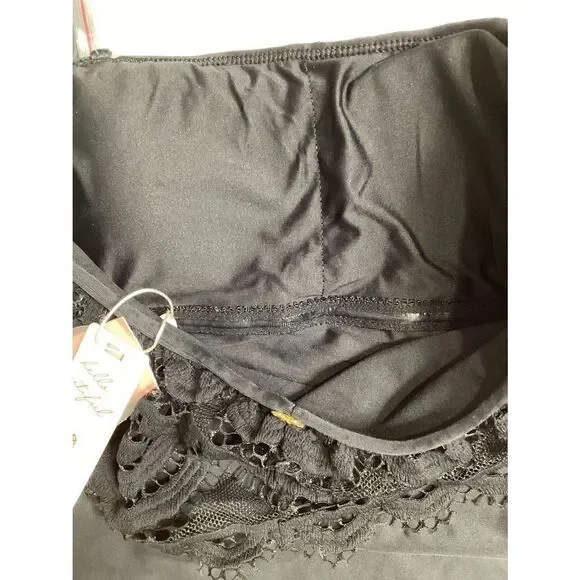 New. Pilyq black lace one piece
